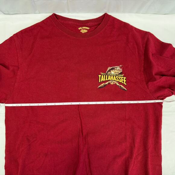 Reel Legends Tallahassee Graphic T-Shirt Red Bass Fishing Tee Size Medium - Picture 4 of 8